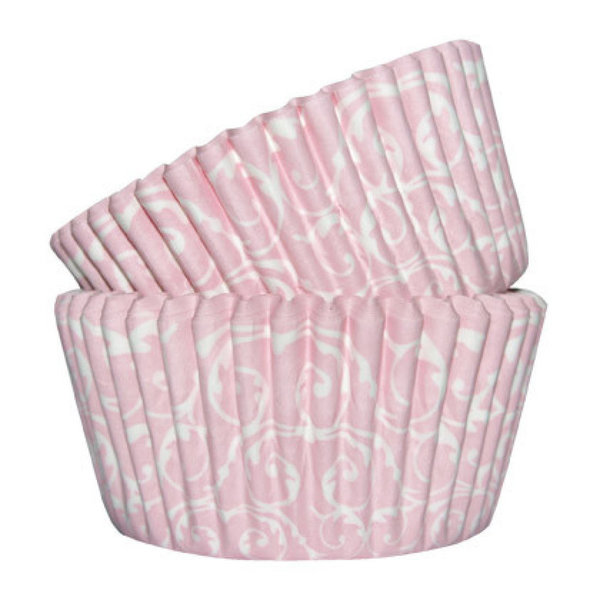 Cupcake Cases light pink baroque 36 pcs. per pack