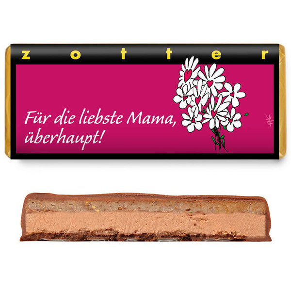 Zotter Handgeschöpfte Schokolade "Für die liebste Mama überhaupt" 70 g