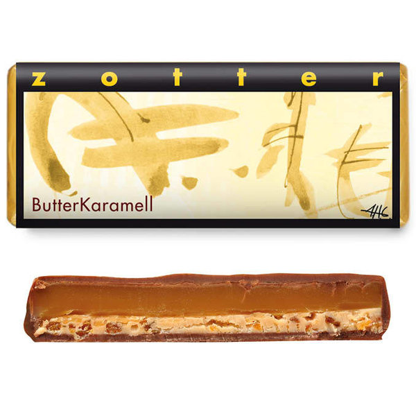 Zotter Handgeschöpfte Schokolade ButterKaramell 70 g