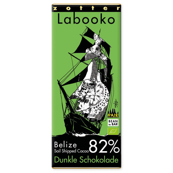 Zotter Labooko 82% Belize "Sail Shipped Cacao" 2 x 35 g