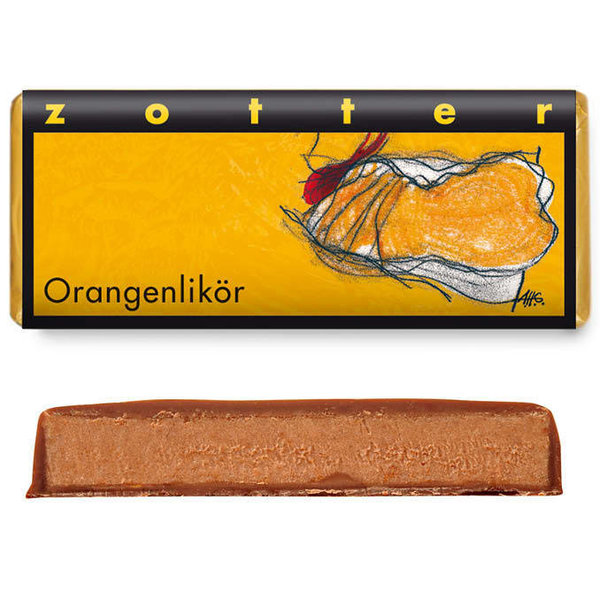 Zotter Handgeschöpfte Schokolade Orangenlikör 70 g