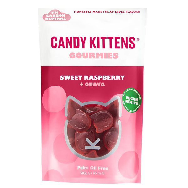 Candy Kittens Fruchtgummi Sweet Raspberry + Guave vegan 140 g