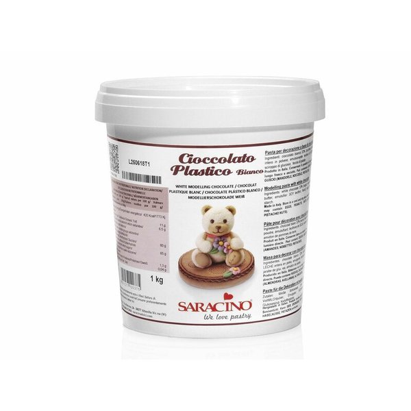 Saracino Cioccolato Plastico Modellierschokolade weiß 1 kg