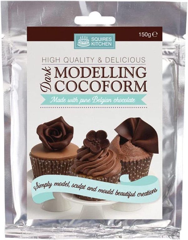 Squires Kitchen Cocoform Modellierschokolade Dunkel 150g