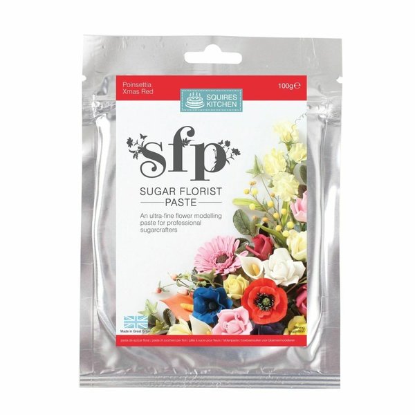 Squires Kitchen Sugar Florist Paste Blütenpaste rot 100g