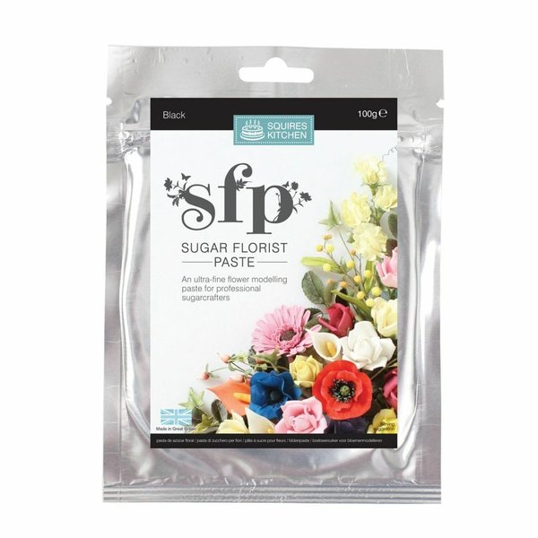 Squires Kitchen Sugar Florist Paste Blütenpaste schwarz 100g